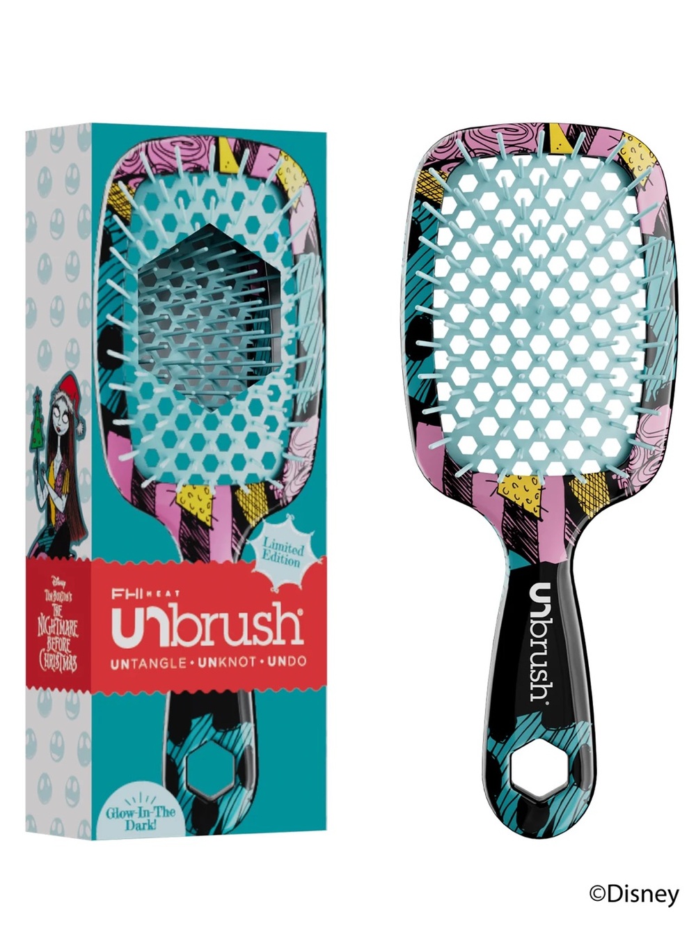 UNbrush Disney Sally The Nightmare Before Christmas Detangling Brush- limited ed